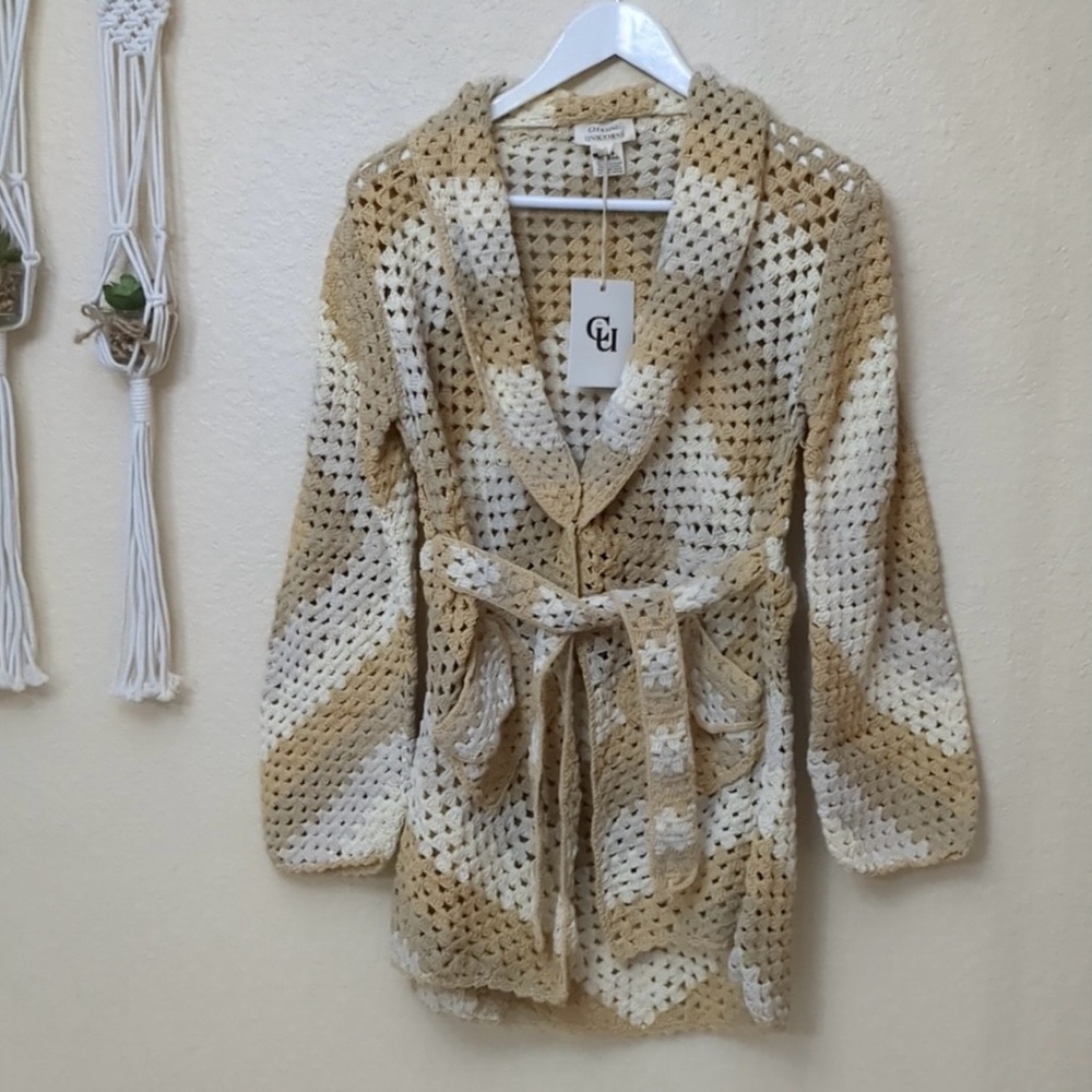 🦄Chasing Unicorns Carpet Ride Crochet Cardigan NWOT